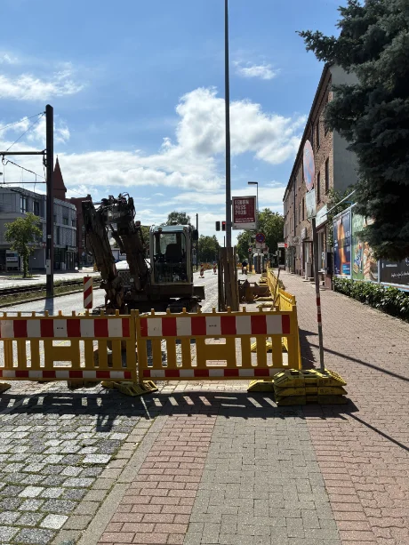 STADT LAATZEN 01 Umbau Veloroute Hildesheimer Str. Höhe Neue Str. mit Blick n. Süden